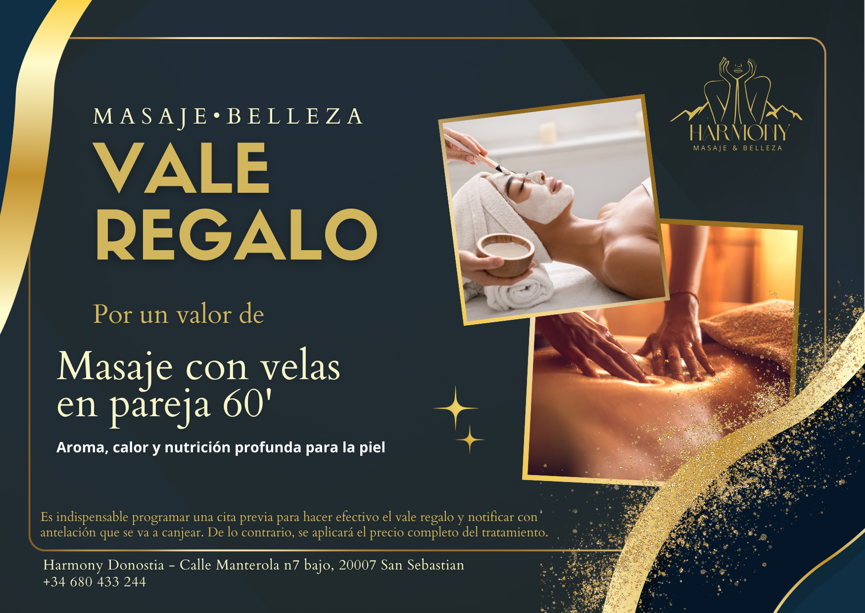 Masaje con velas 60' en pareja