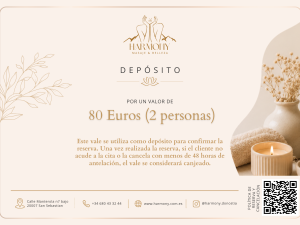 Depósito para reserva (2 personas)