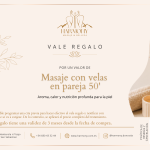 Vale regalo masaje en pareja con velas  - 50 min
