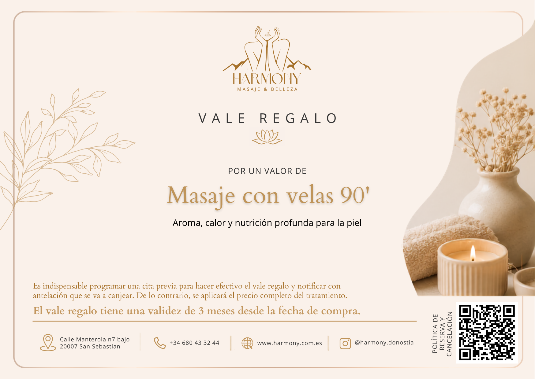 Masaje con velas 90'