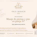 Vale regalo masaje en pareja piernas y pies - 50 min