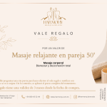 Vale regalo masaje en pareja relajante - 50 min